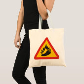 Tote Bag Signe de danger de piment chaud (Devant (produit))