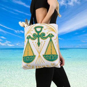 Tote Bag Signe de la Balance du zodiaque sur un