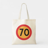 Tote Bag SIGNE DE LA ROUTE À 70 Vitesse Limite (Dos)