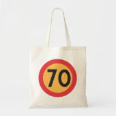 Tote Bag SIGNE DE LA ROUTE À 70 Vitesse Limite (Devant)