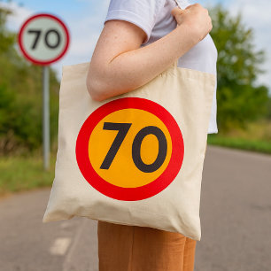 Tote Bag SIGNE DE LA ROUTE À 70 Vitesse Limite