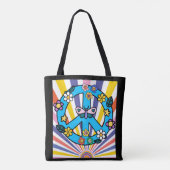 Tote Bag Signe de Paix Rétro (Dos)