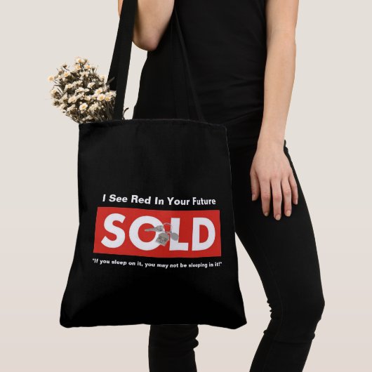 Tote Bag SIGNE DE VENTE IMMOBILIÈRE Rouge Fourre-tout Épice (De près)