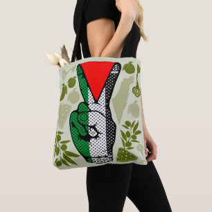 Tote Bag Signe de victoire à la main Résistance Symbole Tri