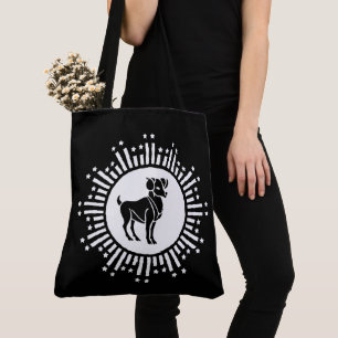 Tote Bag Signe du zodiaque Bélier Motif de l'étoile cosmiqu
