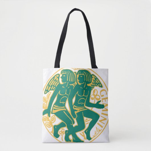 Tote Bag Signe Gemini du Zodiaque sur un (Devant)