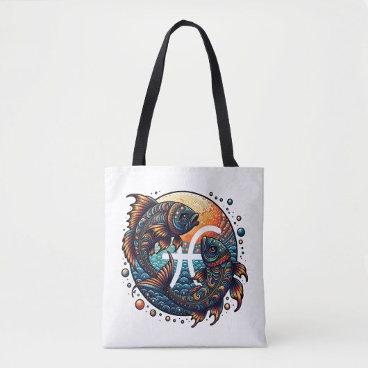 Tote Bag SIGNE Horoscope Astrologique Poissons Zodiac (Devant)