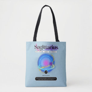 Tote Bag Signe moderne Zodiac Sagittarius Citation Élément 
