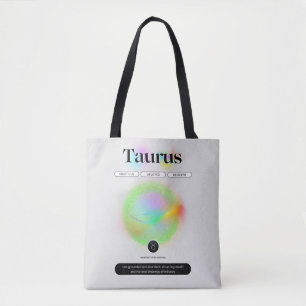 Tote Bag Signe moderne Zodiac Taurus Citation Élément Terre