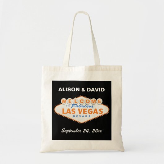 Tote Bag signe Orange Las Vegas destination mariage bienven (Devant)
