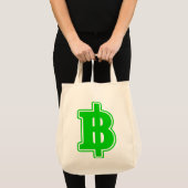 Tote Bag SIGNE VERT BAHT ฿ devises thaïlandaises ฿ (Devant (produit))