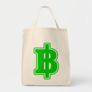 Tote Bag SIGNE VERT BAHT ฿ devises thaïlandaises ฿