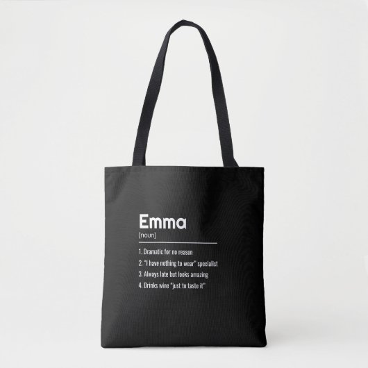 Tote Bag Signification de nom personnalisée (Devant)
