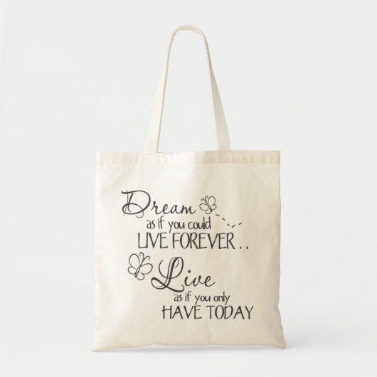 Tote Bag Signifie Citations Noires Pour La Vie (Devant)
