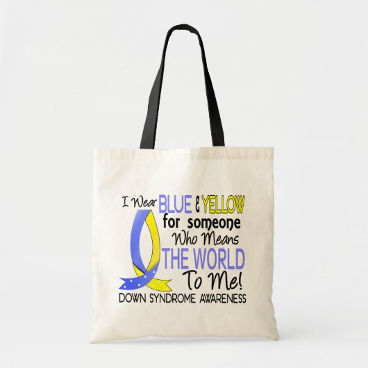 Tote Bag Signifie le monde à moi syndrome de Down (Devant)
