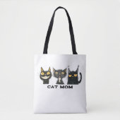 Tote Bag Silencieux Cat Trio Chat Maman (Devant)