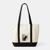 Tote Bag 【Silent Bamboo Cat – Minimal Zen Tote Bag】 (Dos)