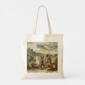 Tote Bag Silent Watching Whimsical Farmhouse Animals (Dos)