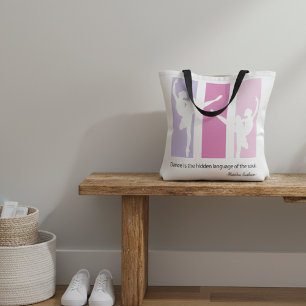 Tote Bag Silhouette Ballerina en rose