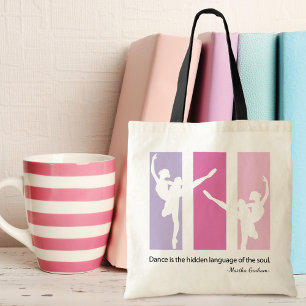 Tote Bag Silhouette Ballerina en rose
