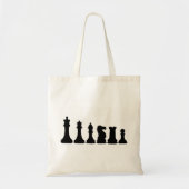 Tote Bag Silhouette Chessman de pièces d'échecs (Devant)