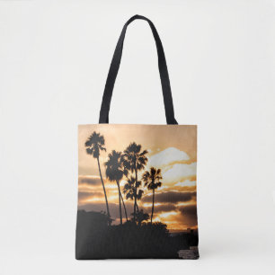 Tote Bag Silhouette Coucher De Soleil À San Diego