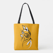 Tote Bag Silhouette de chat (Dos)