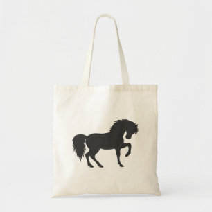 Tote Bag Silhouette de cheval de course - Choisir la couleu