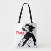 Tote Bag Silhouette de couples de tango (Devant)