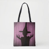Tote Bag Silhouette de cuisine noir et violet (Devant)