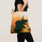 Tote Bag Silhouette de fille, coucher du soleil sur la mer, (De près)