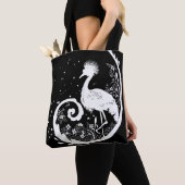 Tote Bag Silhouette de grue d'or (De près)