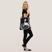 Tote Bag Silhouette de grue d'or (Sur le modèle)