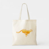 Tote Bag Silhouette de guépard doré en course (Dos)