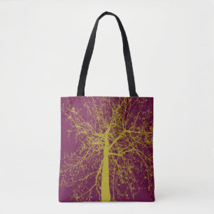 Tote Bag Silhouette de l'arbre d'hiver