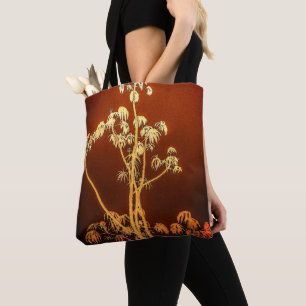 Tote Bag Silhouette de l'arbre tropical Fourre-tout