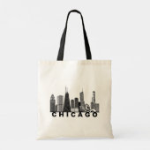 Tote Bag Silhouette de l'horizon de Chicago (Dos)