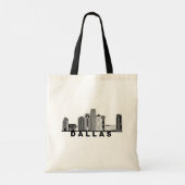 Tote Bag Silhouette de l'horizon de Dallas (Dos)