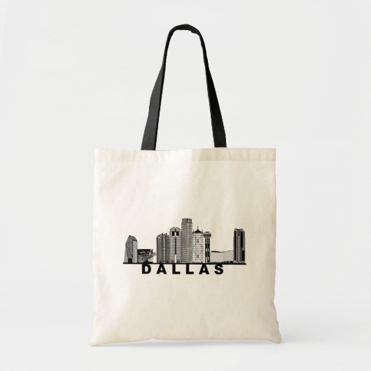 Tote Bag Silhouette de l'horizon de Dallas (Devant)