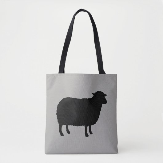 Tote Bag Silhouette de mouton noir (Devant)