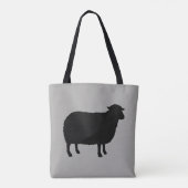 Tote Bag Silhouette de mouton noir (Dos)