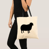 Tote Bag Silhouette de mouton noir (Devant (produit))