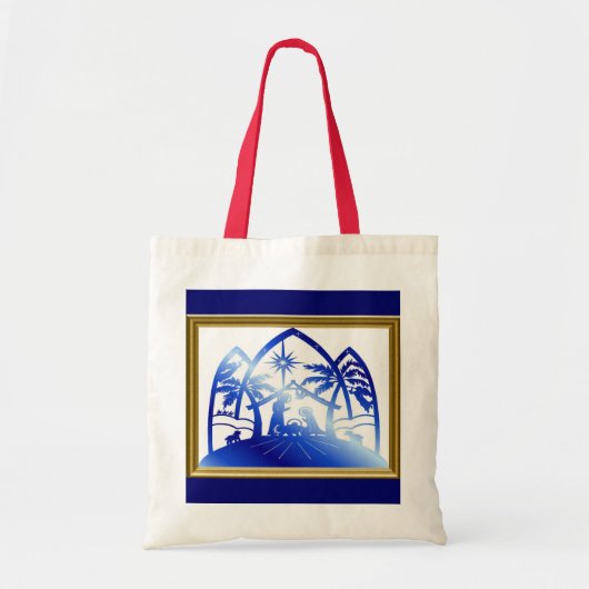 Tote Bag Silhouette de nativité (Devant)