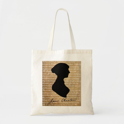 Tote Bag Silhouette de page de Jane Austen (Devant)