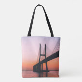 TOTE BAG SILHOUETTE DE PONT SOUS UN CIEL CLAIR (Dos)