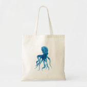 Tote Bag Silhouette de poulpe aquarelle (Devant)