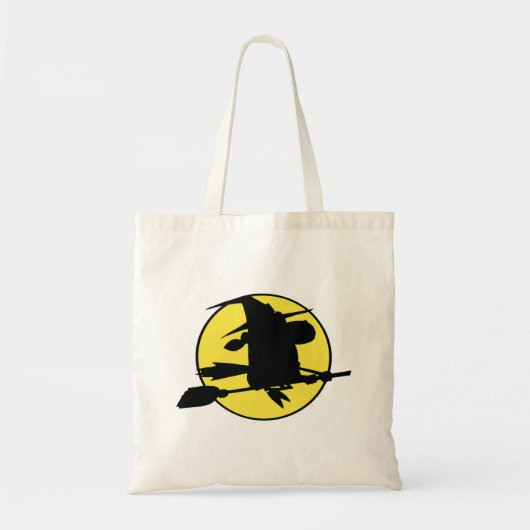 Tote Bag Silhouette de sorcière d'Halloween (Devant)