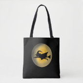 Tote Bag Silhouette de sorcière volante (Devant)