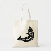 Tote Bag Silhouette de truite sautante (Devant)