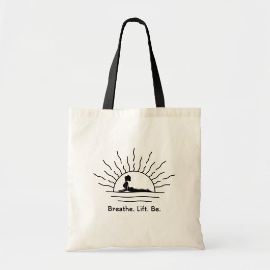 Tote Bag Silhouette de Yoga Pose Cobra (Devant)